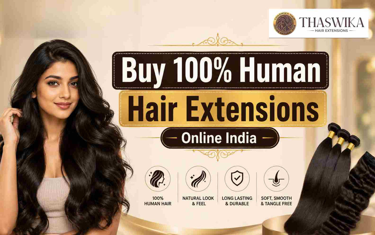 Buy 100% Human Hair Extensions Online India