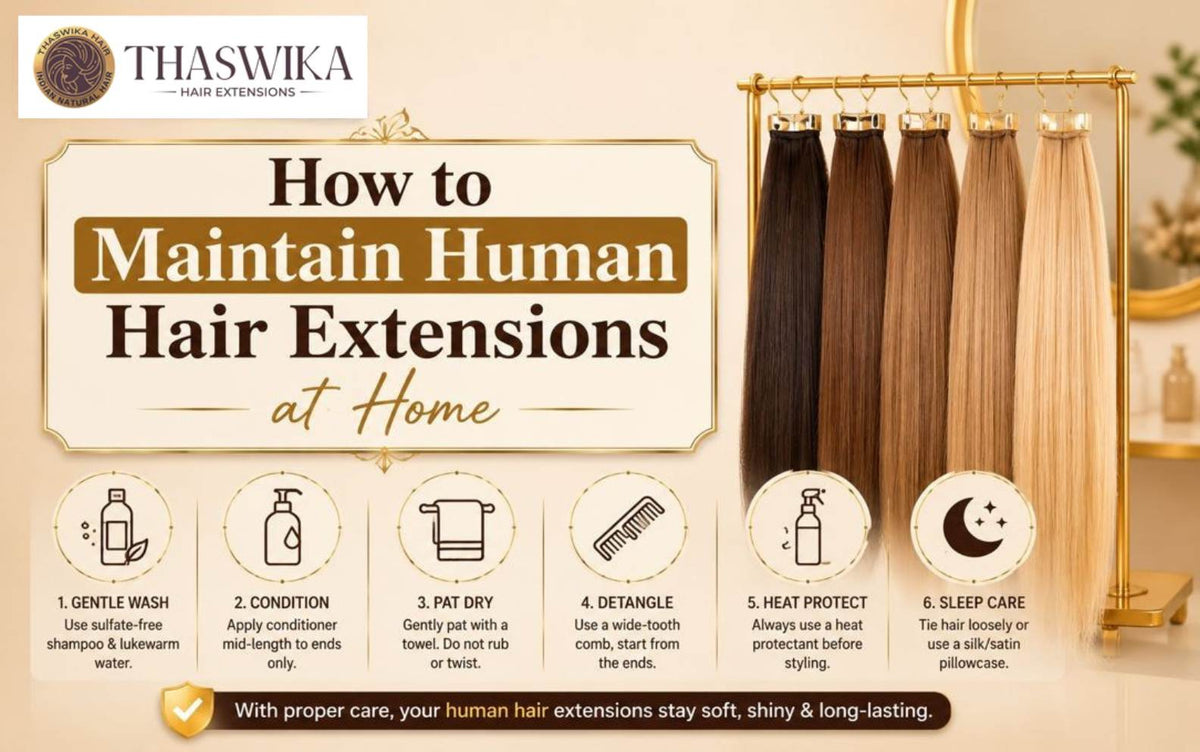 How to Maintain Human Hair Extensions at Home