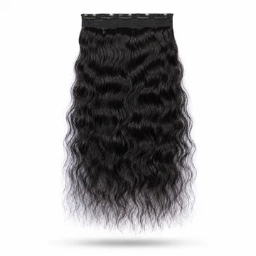 4 Clip Volumizer Natural Curly - 100% Natural Indian Clip-In Hair Extensions