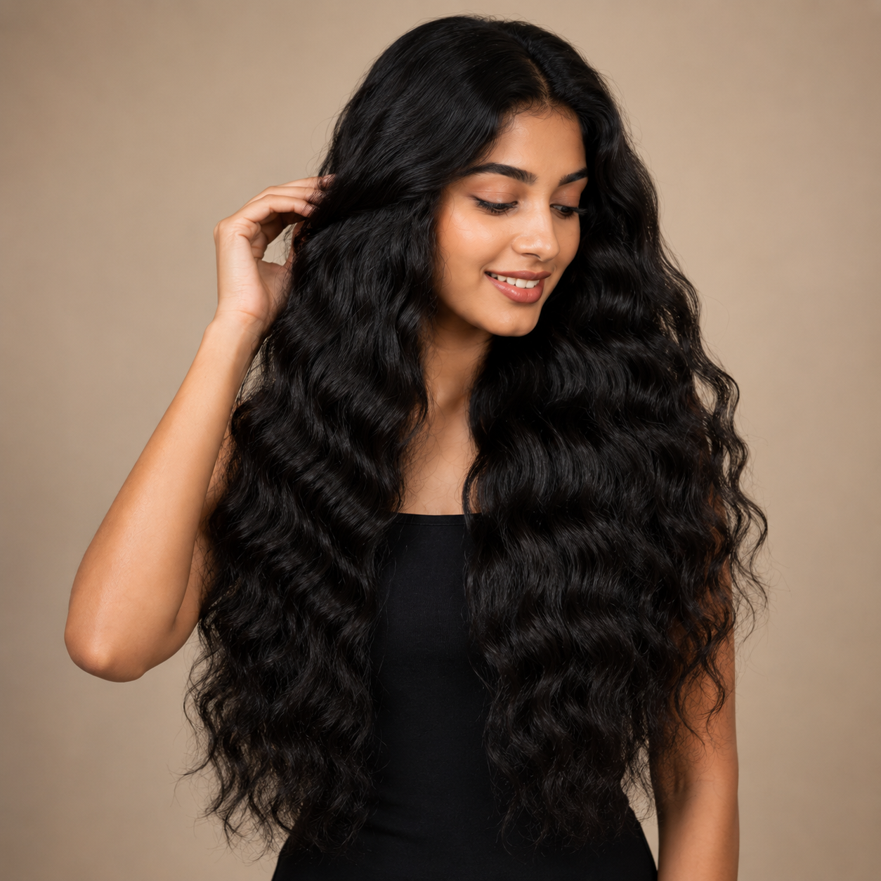 Thaswika Premium Indian Natural Curly Clip-In Hair Extensions | 100% Human Hair