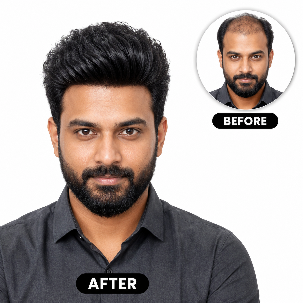 Front Lace Hair Patch for Men – Natural Hairline | 100% Human Hair